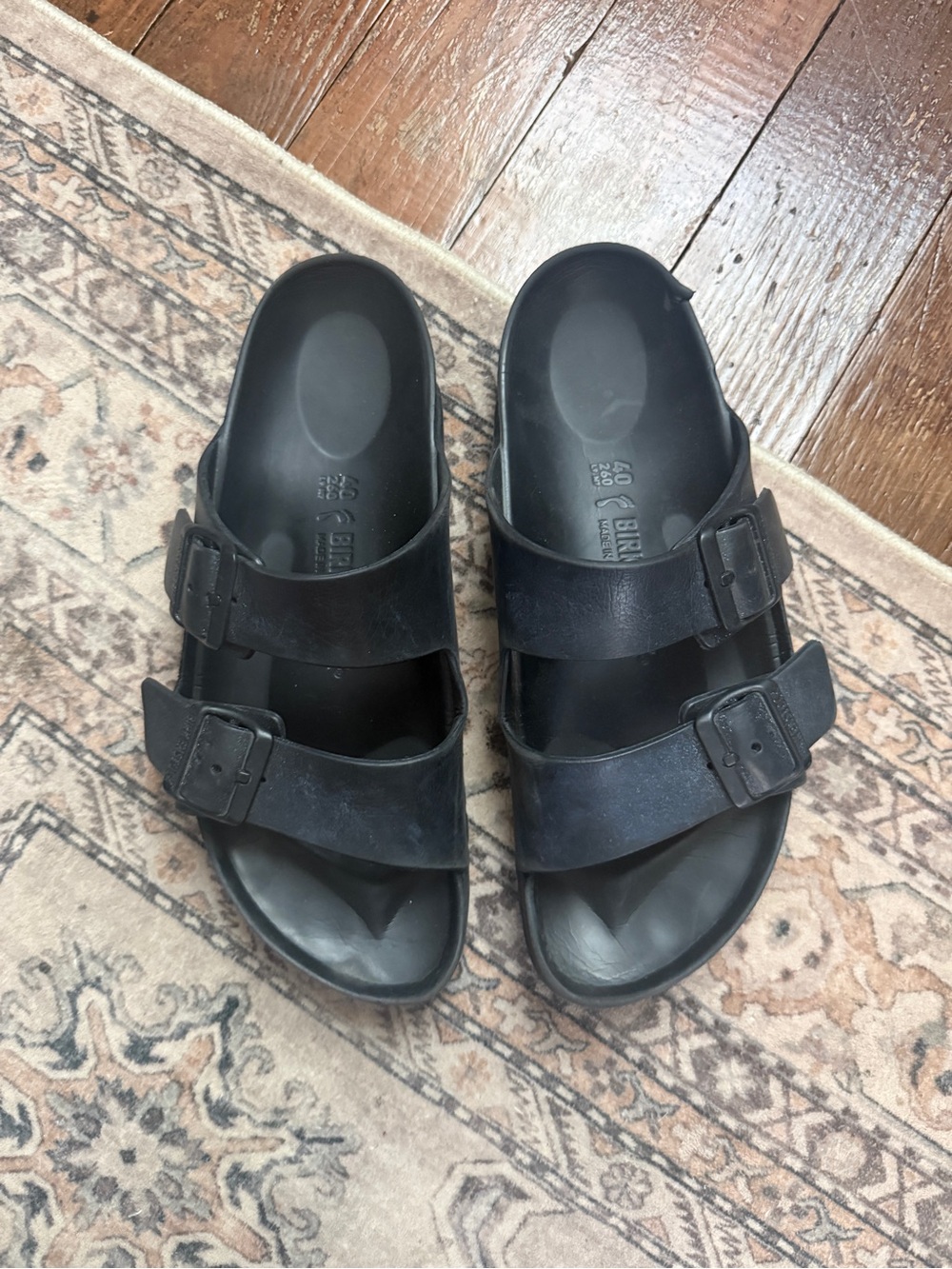 Birkenstock Black EVA Arizona Waterproof Buckle Slide Sandals 40/9-9.5